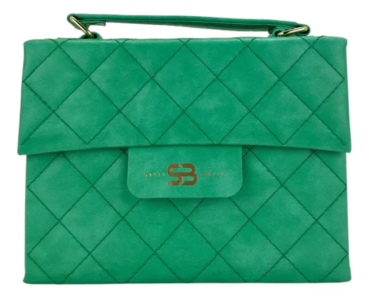 BIBLIA CARTERA CON BROCHE REINA VALERA 1960 COLOR VERDE MENTA