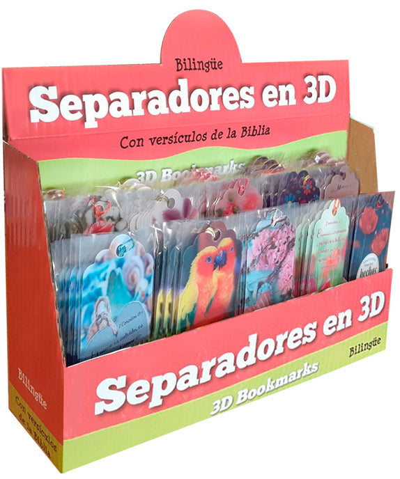 CAJA DE SEPARADORES 3D 10 MODELOS  CON 90 PIEZAS, BILINGÜE