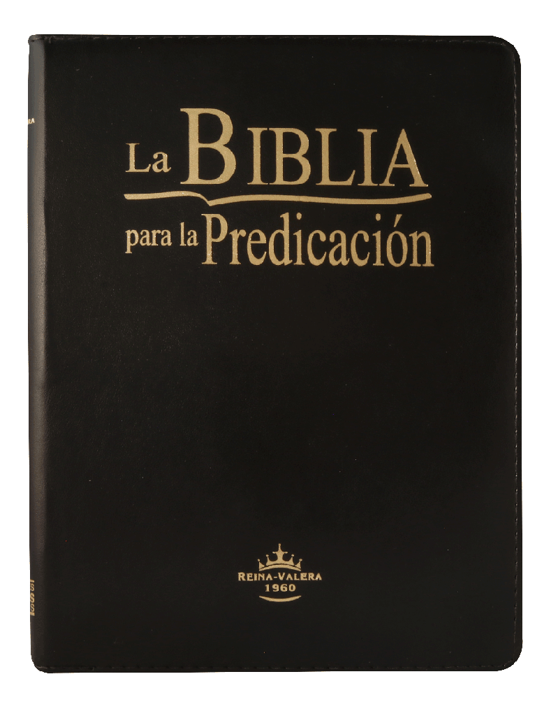 Biblia de Estudio Predicación  Grande Letra Grande Imitación Piel Negro
