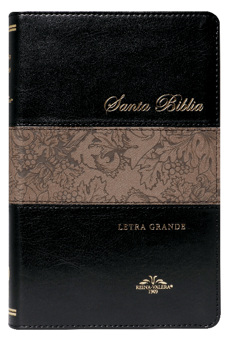 Biblia Reina Valera 1909 Grande Letra Grande Imitación Piel Negro 🖤