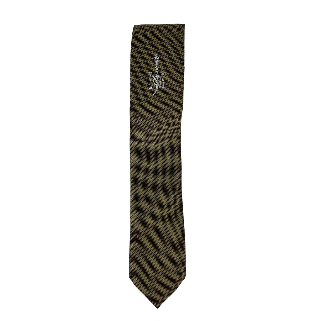 Corbata oro con escudo bordado