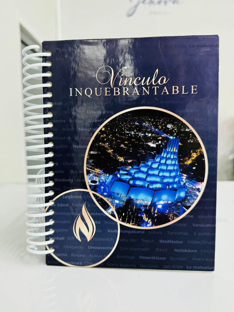 Libreta Espiral de Tapa Dura 4 diseños  Vinculo Inquebrantable Templo Azul Neon