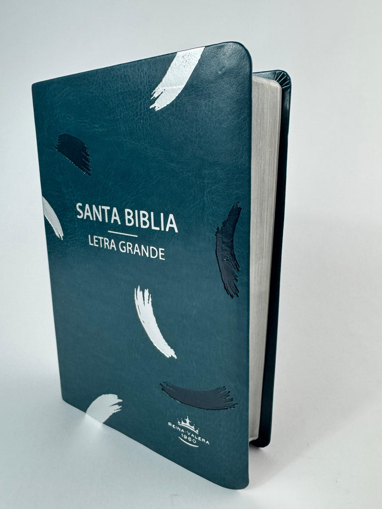 Biblia grande Concordancia amplia 323 páginas, referencias turquesa oscuro
