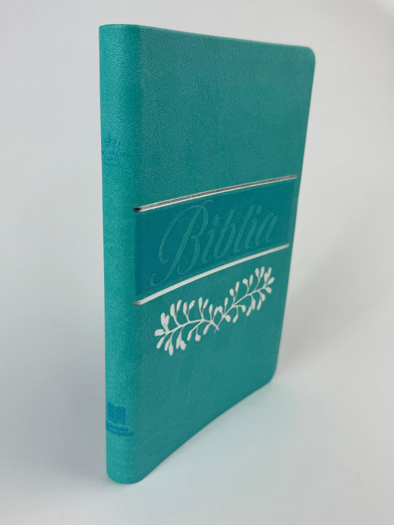 Biblia grande ultra delgada canto pintado verde