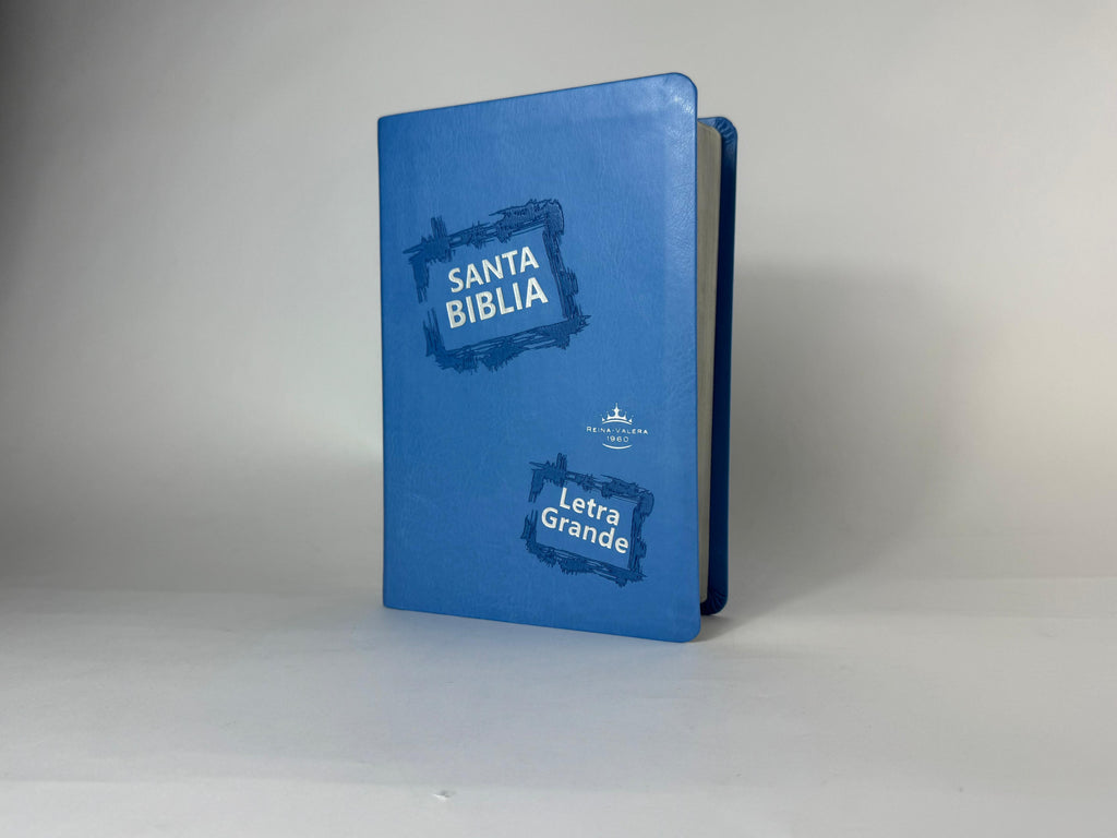 Biblia grande letra grande Concordancia amplia 323 páginas, CL Celeste