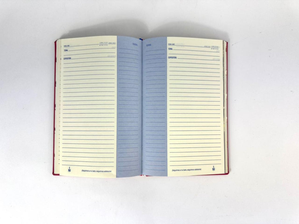 Libreta de Lujo Tapa Dura 2025 forro quemante con Hotstamping rosa maquillaje
