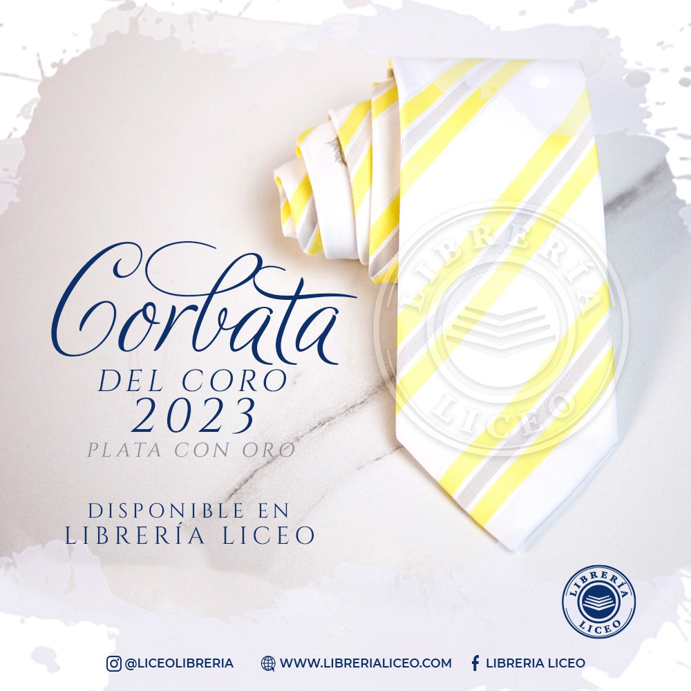 Corbata de Coro Plata con Oro