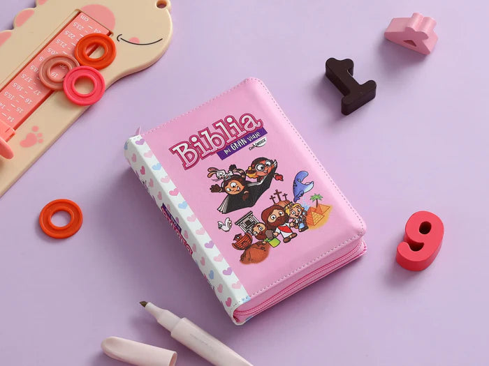 Biblia chica RVR60 Mi Gran Viaje Índice Cierre Rosa