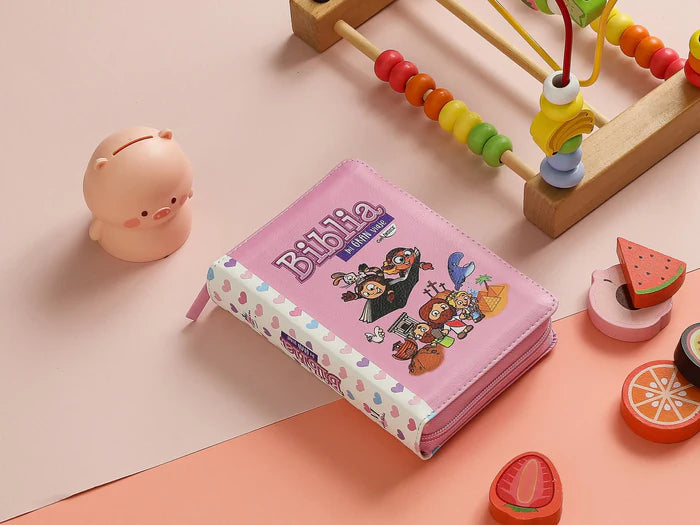Biblia chica RVR60 Mi Gran Viaje Índice Cierre Rosa