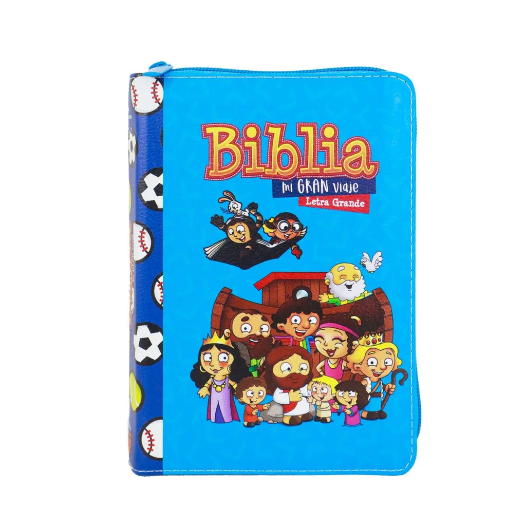 BIBLIA RVR045  MI GRAN VIAJE AZUL CIERRE