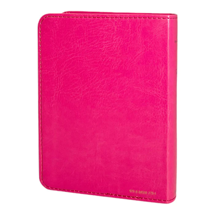 Biblia Reina Valera 1960 de bolsillo Imitación Piel rosa oscuro. Colección clásica.