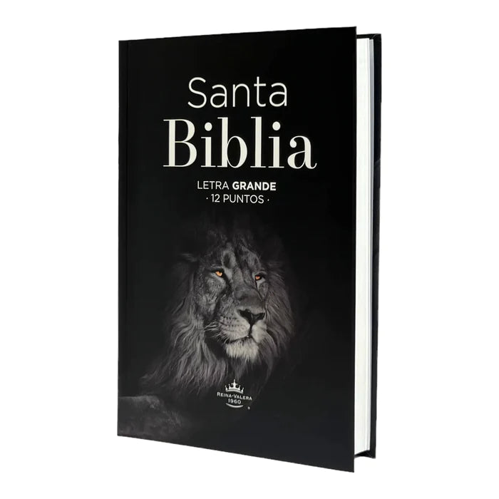 Biblia Reina Valera 1960 tamaño manual Letra Grande 12 puntos. Versículos seguidos. Tapa flex León