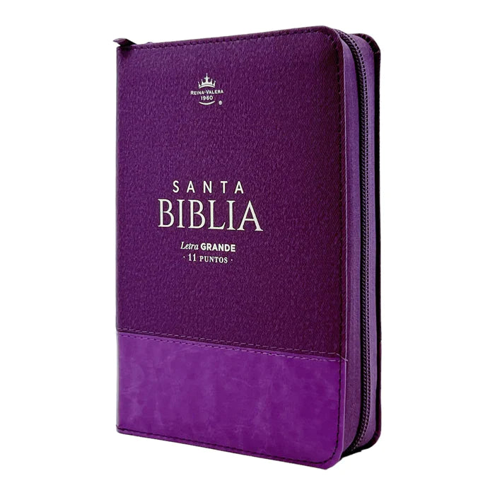 Biblia Reina Valera 1960 tamaño portátil Letra Grande 11 puntos Imitación .