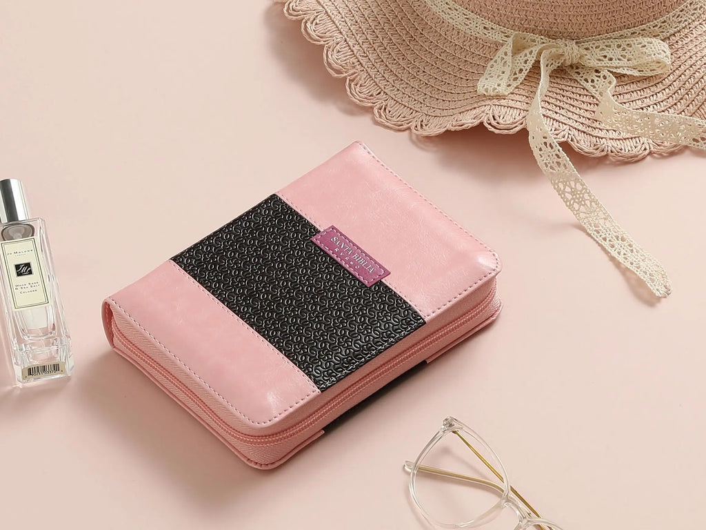 Biblia RVR60 025czti Abba Classic rosa/café Tamaño Bolsillo