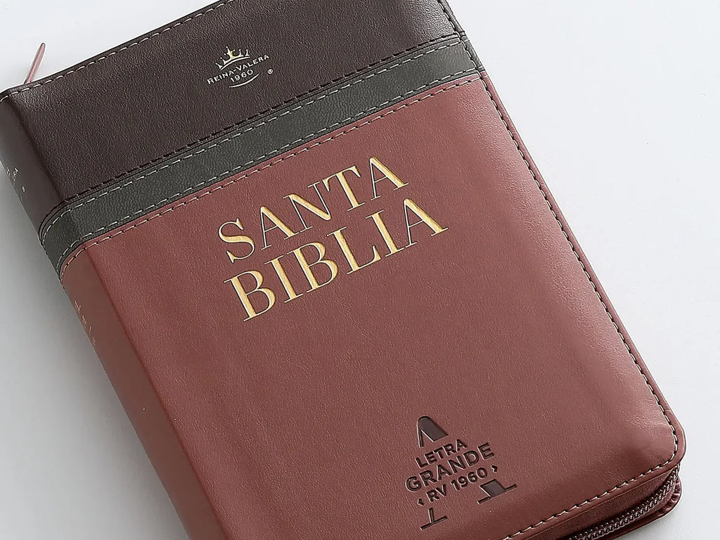 BIBLIA REINA VALERA 1960 IMITACIÓN PIEL NEGRO Y CAFE