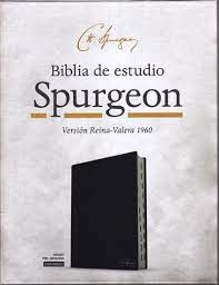 BIBLIA  DE ESTUDIO SPURGEON INDICE PIEL GENUINA NEGRO