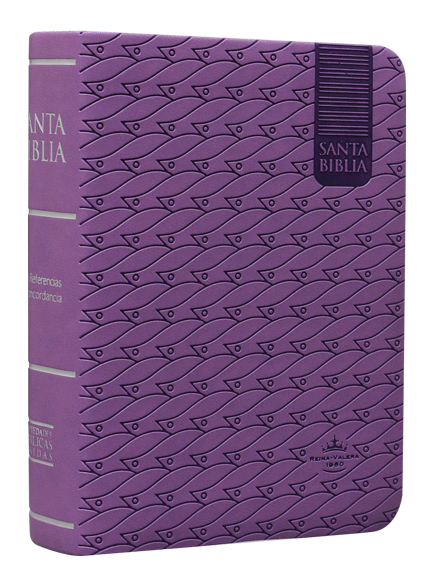 Biblia Reina Valera 1960,RVR025cRP, Tamaño Bolsillo Letra Mediana Imitación Piel morada