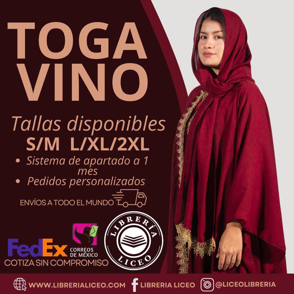 Toga Vino con velo modelo hebreo