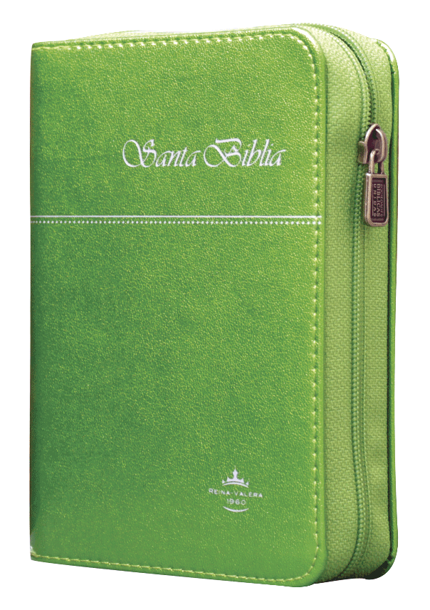 Biblia Reina Valera 1960 Tamaño Bolsillo Letra Mediana Imitación Piel Verde