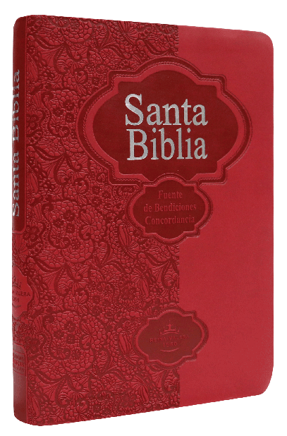 Biblia Mediana RVR046cLMFB Fuente de Bendiciones Roja RVR 1960