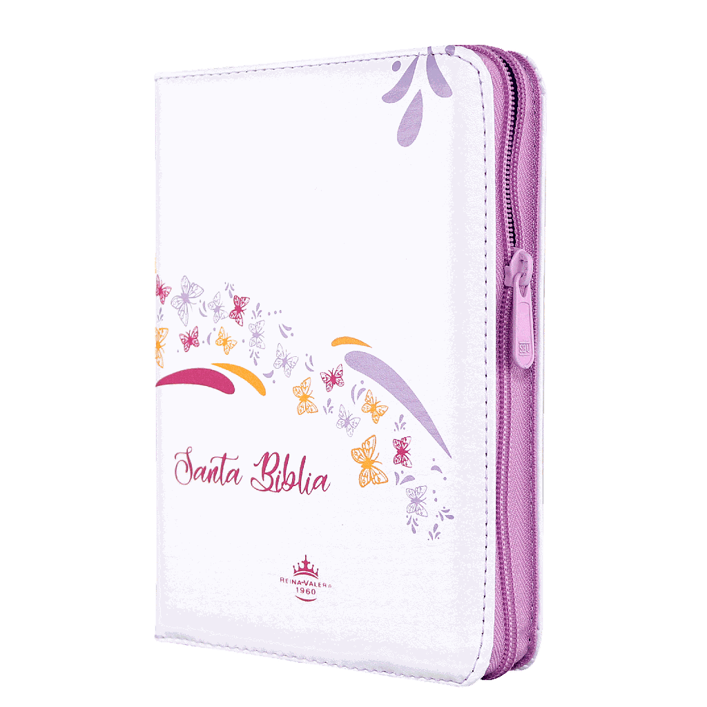 Biblia Chica Blanco/Mariposas