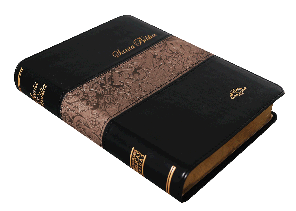Biblia Mediana Negra, versión antigua 1909 con índice VR055TI  negro